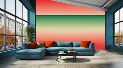 gradient red to green top to bottom transition with smooth grainy texture banner Wall mural