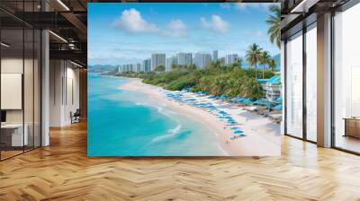 Beautiful beach landscapes to live, relax, travel on vacation. Wall mural