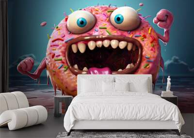 cartoon monster character Wall mural