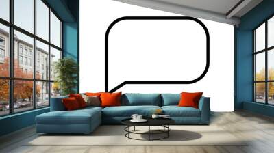 Chat bubble icon. Vector speech bubble. Blank, empty dialogue symbol template. Wall mural