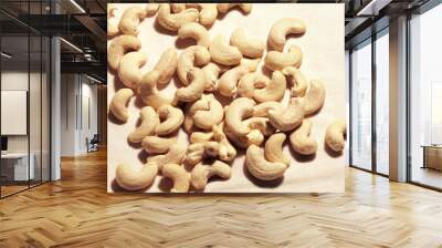 Stacked raw cashew nuts Wall mural