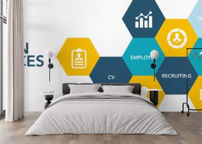 Human Resources Icon Concept Wall mural