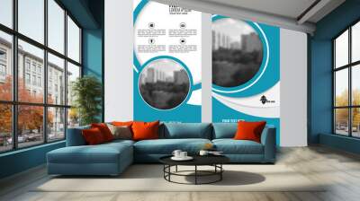 roll up business banner design vertical template vector. Wall mural