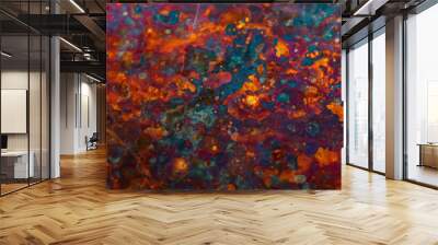 oxidized copper, abstract artistic background Wall mural