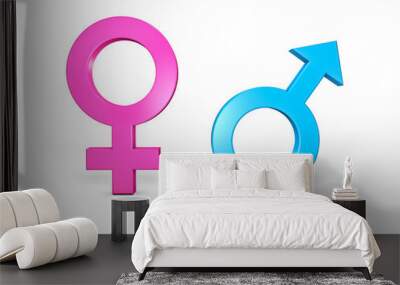 Male and female symbols Wall mural