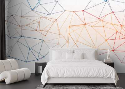 abstract background, geometric shapes, lines, triangles, colors Wall mural