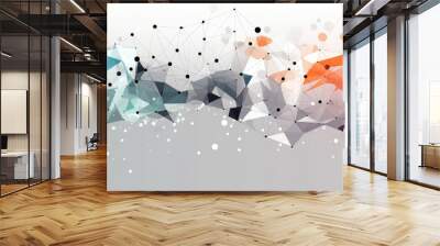 abstract background, geometric shapes, lines, triangles, colors Wall mural