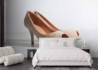 high heels shoes in white background Wall mural