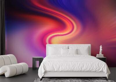 Modern abstract color background with curved lines. Creative gradient texture for you design Wall mural