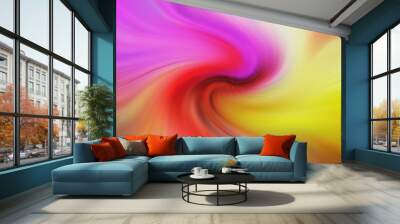 Modern abstract color background with curved lines. Creative gradient texture for you design Wall mural