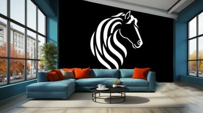 Minimalist, modern vector Horse logo
 Wall mural