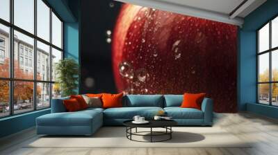 apple with water droplets on it Wall mural