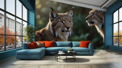 Group of lynx Wall mural