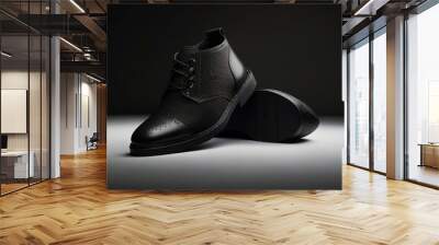 Men black oxfords shoes Wall mural