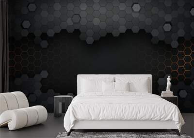 Luxury Hexagonal Background, Widescreen Wallpaper, Vector Illustration Wall mural