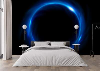 Round blue light twisted, Suitable for product advertising, product design, and other. Vector Illustration Wall mural