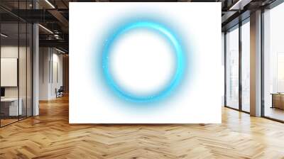 Round blue light twisted on white background, Suitable for product advertising, product design, and other. Vector Illustration Wall mural