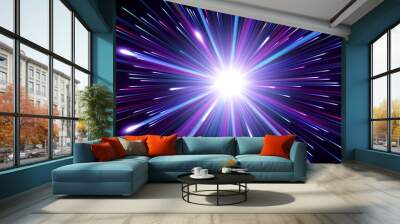 Violet Explosion Effect, Vector Illustration Wall mural