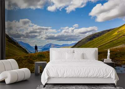 a great view on the highlands of scotland Wall mural