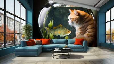 goldfish in aquarium Wall mural