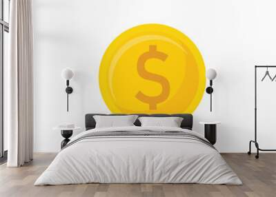 golden dollar symbol Wall mural