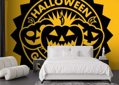 Halloween Guaranteed Pumpkin Seal Wall mural