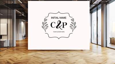 CP Beautiful elegant logos or wedding monograms collection Wall mural