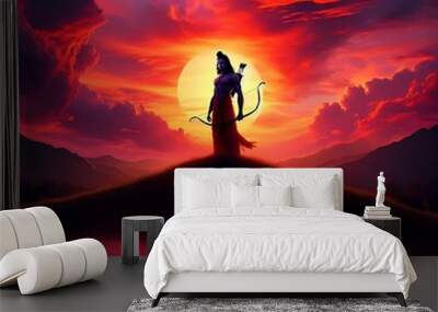 shri ram jee illustration Wall mural