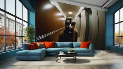 masked man Wall mural