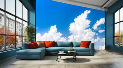 blue sky with cloud Wall mural