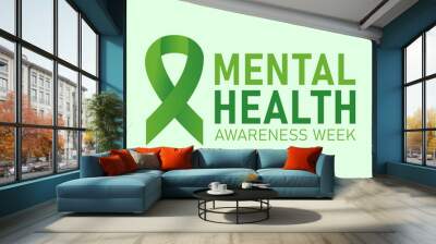 National mental health awareness week. May is mental health awareness week. Vector template for banner, greeting card, poster with background. Vector illustration. Wall mural