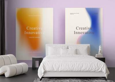 gradient background template vector. posters cover with gradient design. Modern wallpaper design for social media, brochure, flyer, banner Wall mural