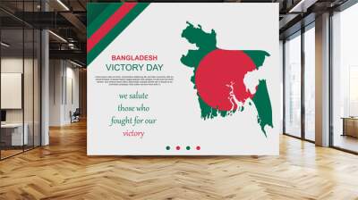 Bangladesh victory day poster, banner or flyer vector illustration  Wall mural