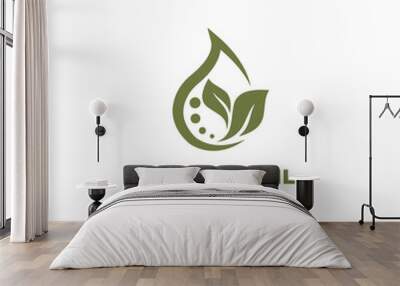 Creative natural oil logo design. for your brand or business Wall mural