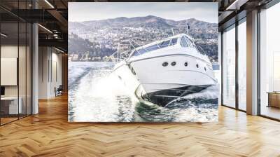 luxury motor boat Wall mural