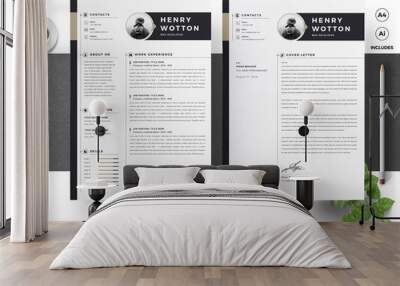 Resume Template Wall mural