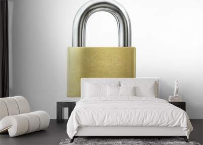 Lock padlock on the white background Wall mural