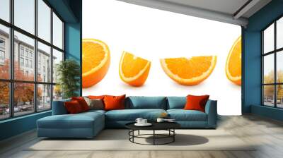 orange slice, transparent background Wall mural