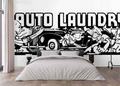 auto laundry 2 Wall mural