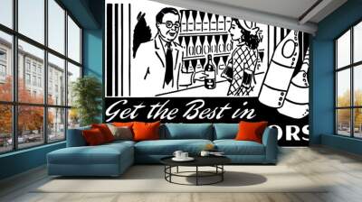 get the best in wines 2 Wall mural