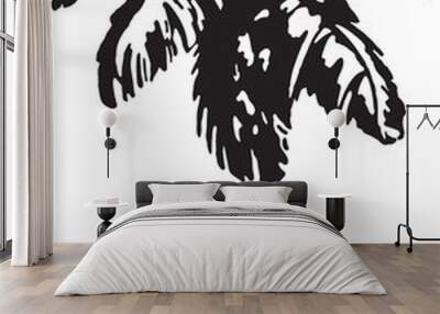 Palm Tree 2 - Retro Ad Art Illustration Wall mural