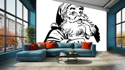 santa claus pointing Wall mural