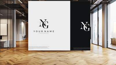 Initial Letter NG Logo monogram typography for business name. Vector logo inspiration Wall mural