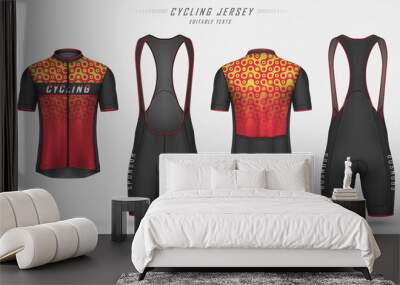 Cycling jersey, front and back Wall mural