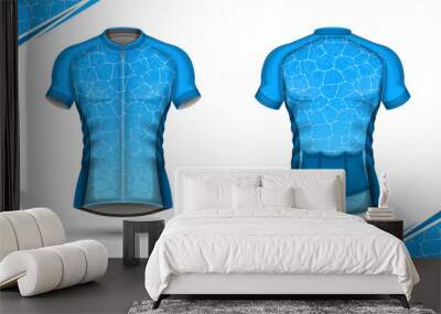 Cycling jersey, front and back Wall mural