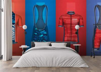 Premium collection of cycling jersey Wall mural