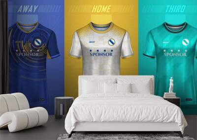 Premium collection of soccer jerseys Wall mural