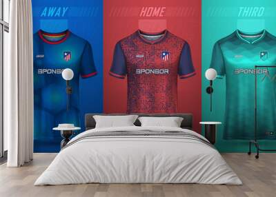 Premium collection of soccer jerseys Wall mural