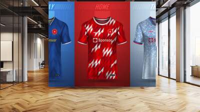 Premium collection of soccer jerseys Wall mural