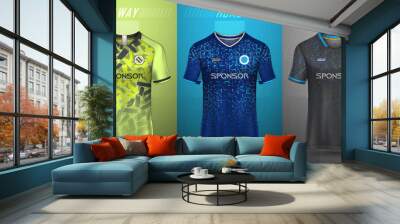 Premium collection of soccer jerseys Wall mural